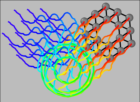 Collective actuation in a self-aligning active solid