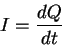 \begin{displaymath}I=\frac{dQ}{dt}\end{displaymath}